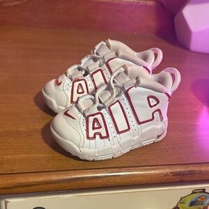 Nike Kids White and Red Sneakers